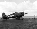 VF-87 #25 preparing to launch 1945