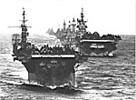 - New 8x10 USS Ticonderoga (on right) and Task Group 38.3 return from battle-